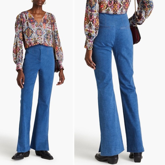 Veronica Beard Royce Jeans Womens 0 Denim Blue Casual Classic 70s Retro - Picture 6 of 15